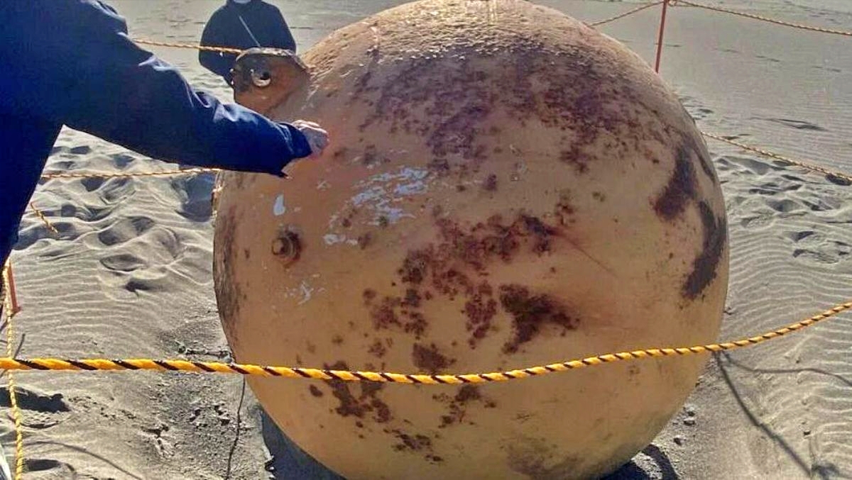 Bola disebut Dragon ball muncul di tepi pantai
