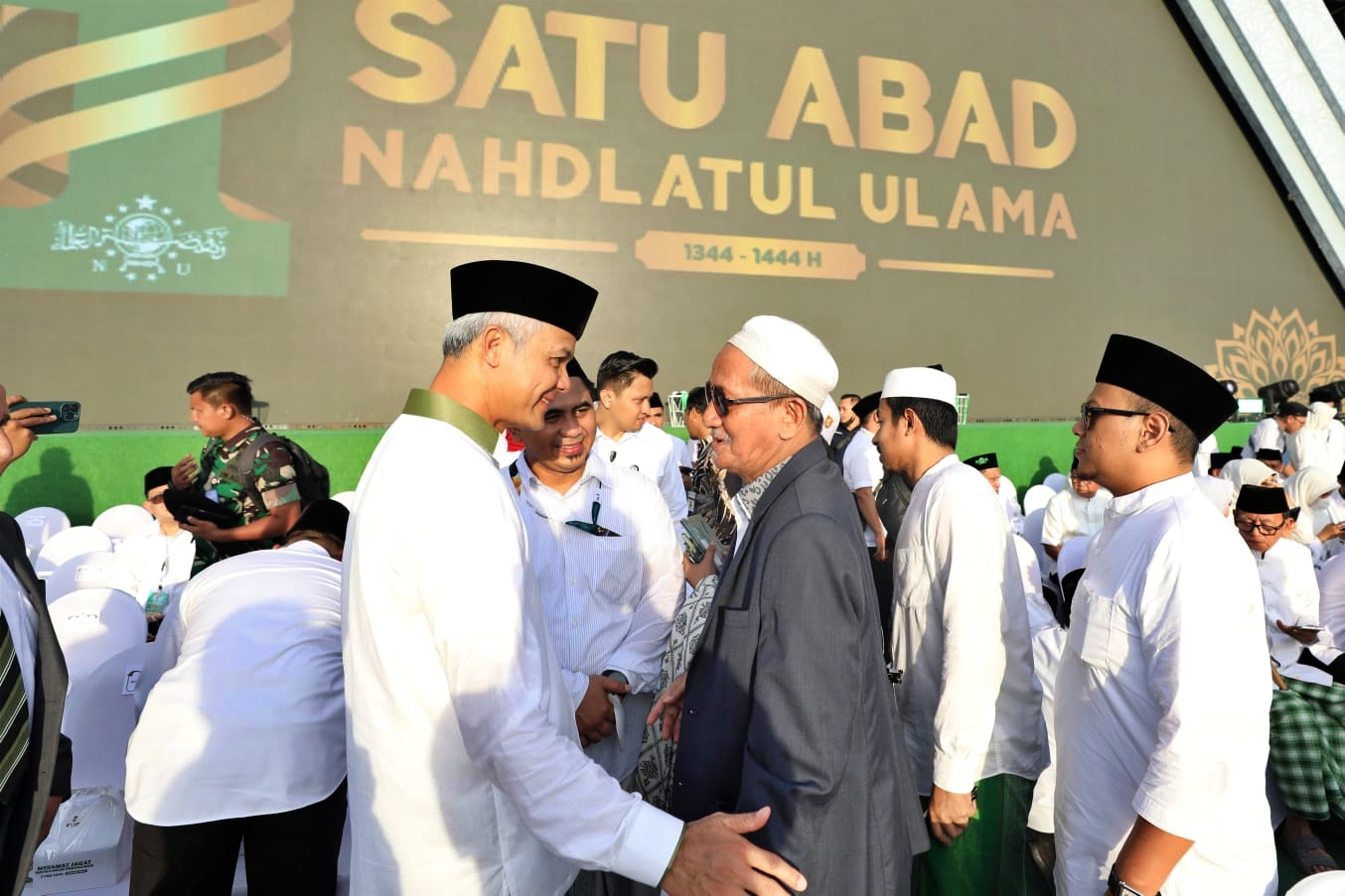 Ganjar Pranowo saat hadiri peringatan Satu Abad NU
