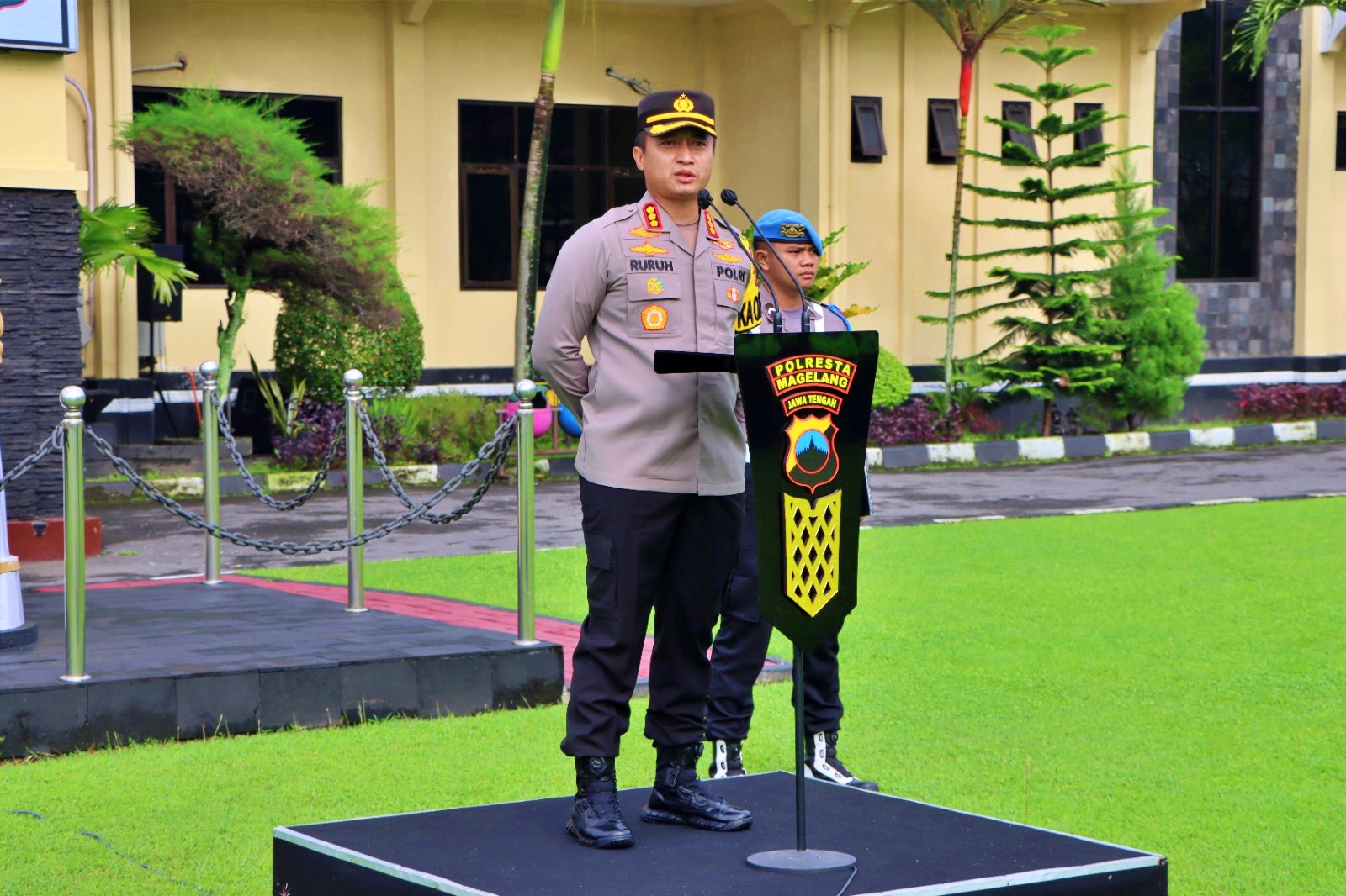 Kapolresta Magelang saat pimpin apel jam pimpinan di Polresta Magelang