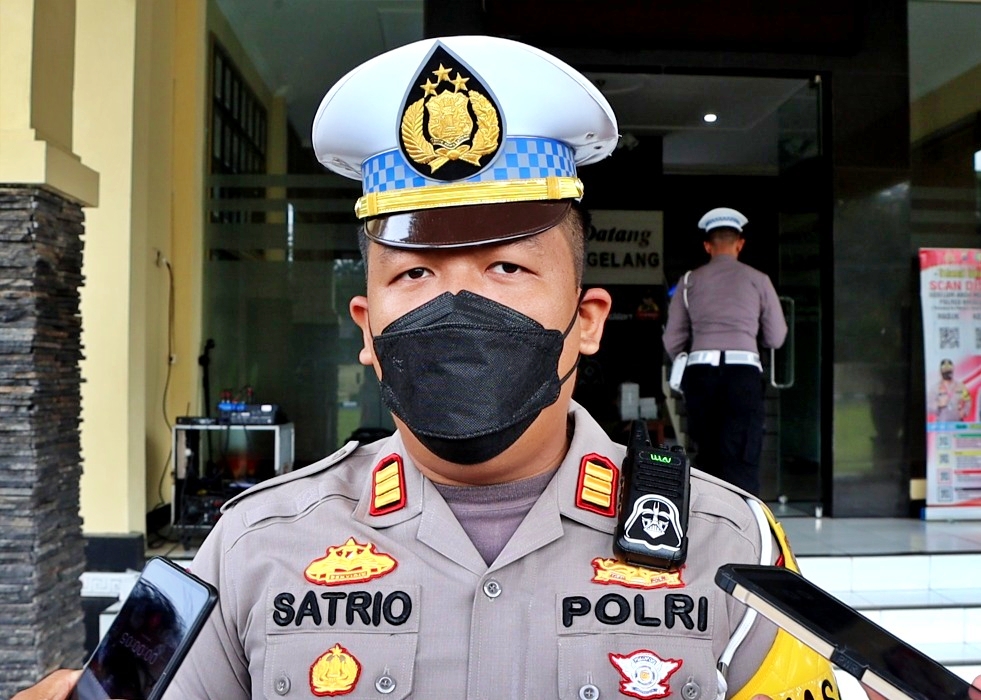 Kasat lantas Polresta Magelang saat diwawancarai tilang dalam OKLLC 2023