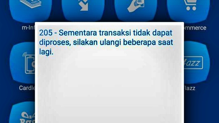 Mobil Banking BCA Error,