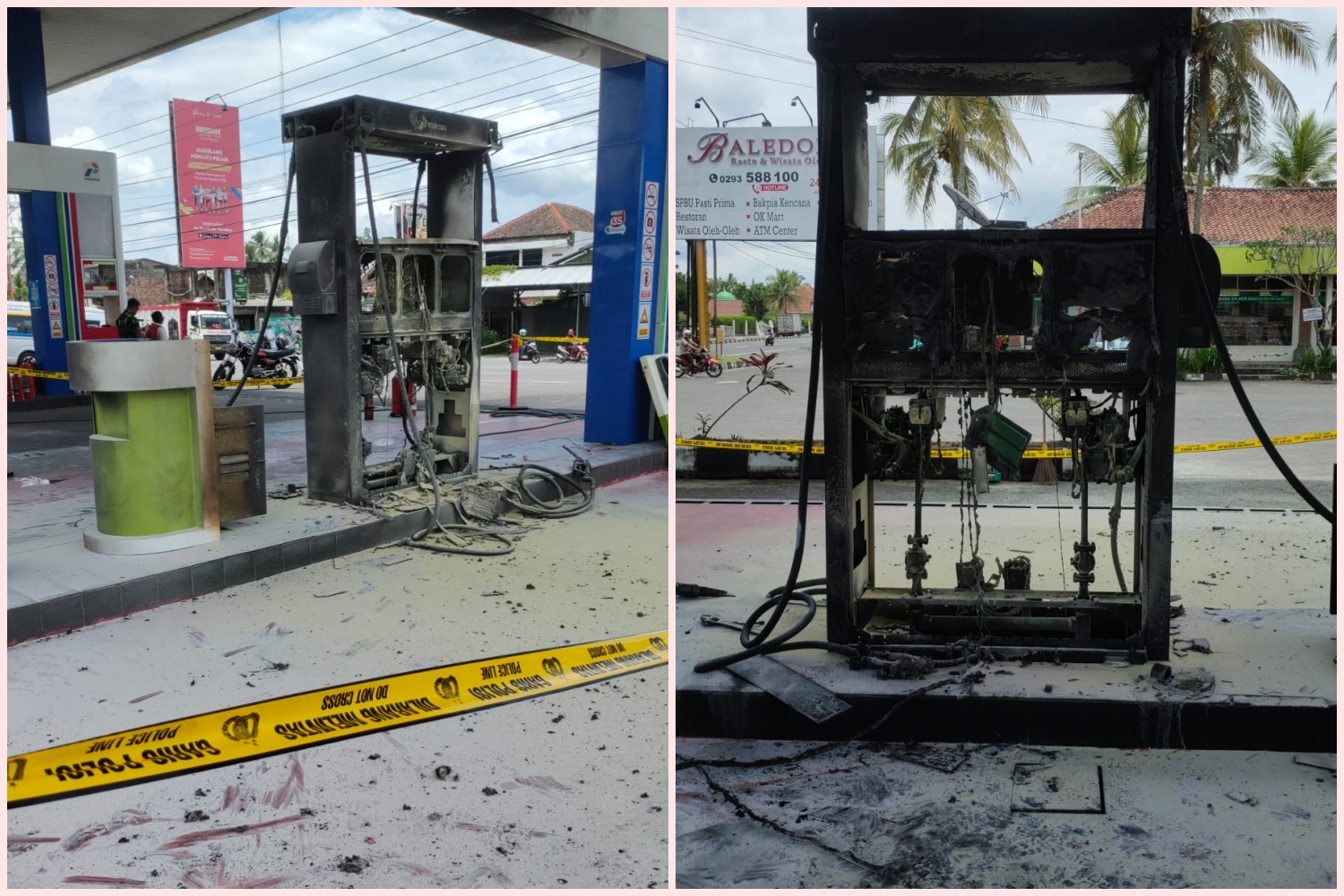 Mesin BBM di SPBU Salam terbakar