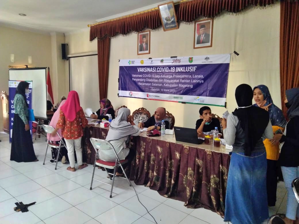 Migrant Care Gandeng PKH di Magelang Gelar Vaksinasi Massal