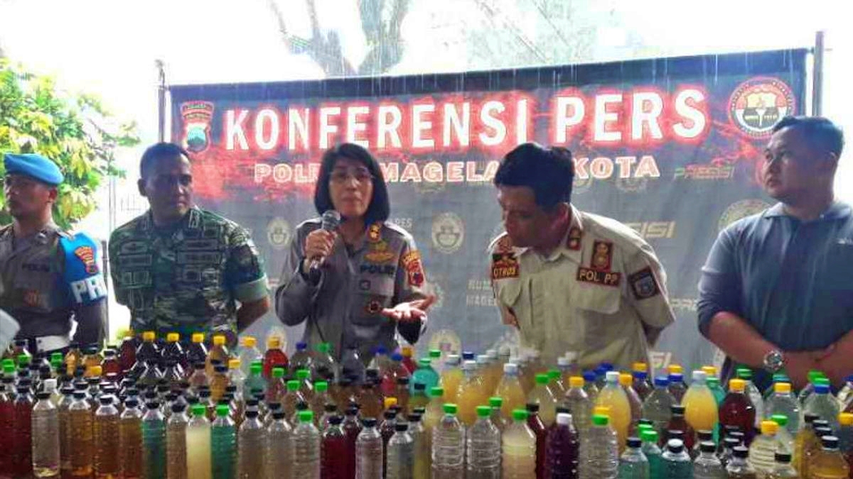 Ratusan Liter Miras jenis ciu disita Polres Magelang Kota