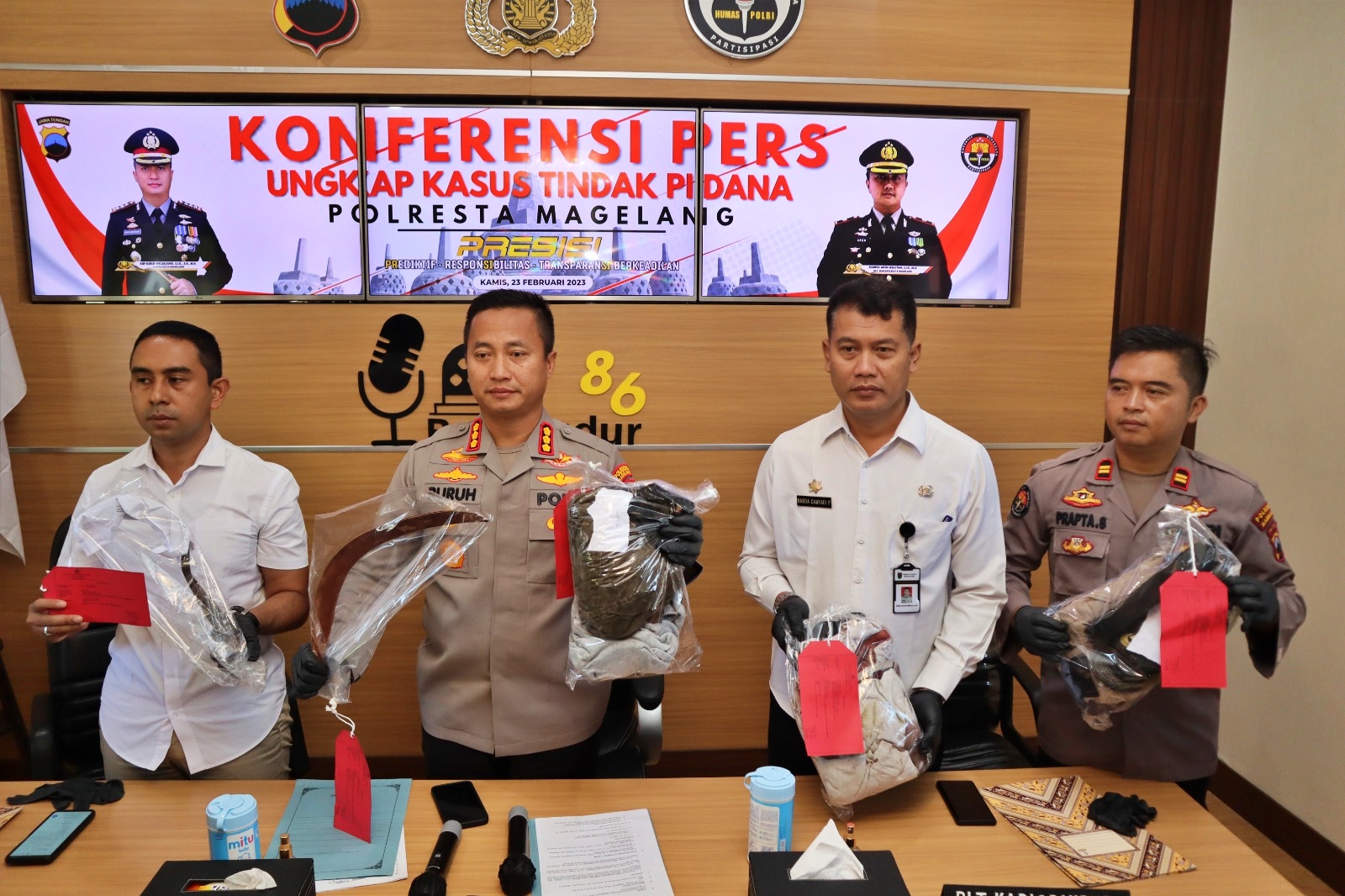Rils Kasus Pembacokan tiga bocah di Grabag Magelang