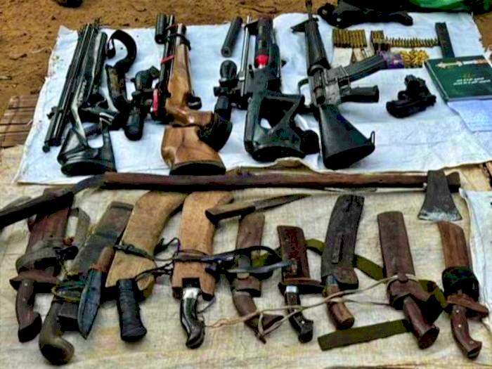 Barang Bukti penggrebekan markas Teroris di Lampung oleh Tim Densus 88