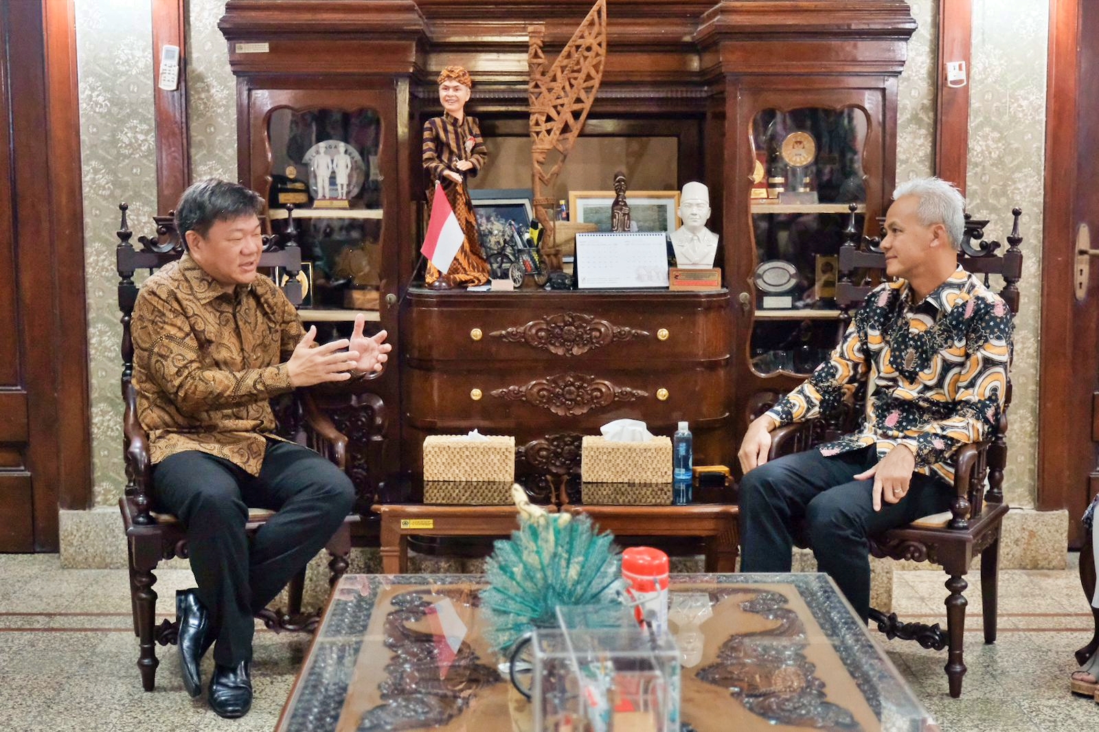 Duber Singapura kunjungi Ganjar Pranowo di rumah dinas gubernur