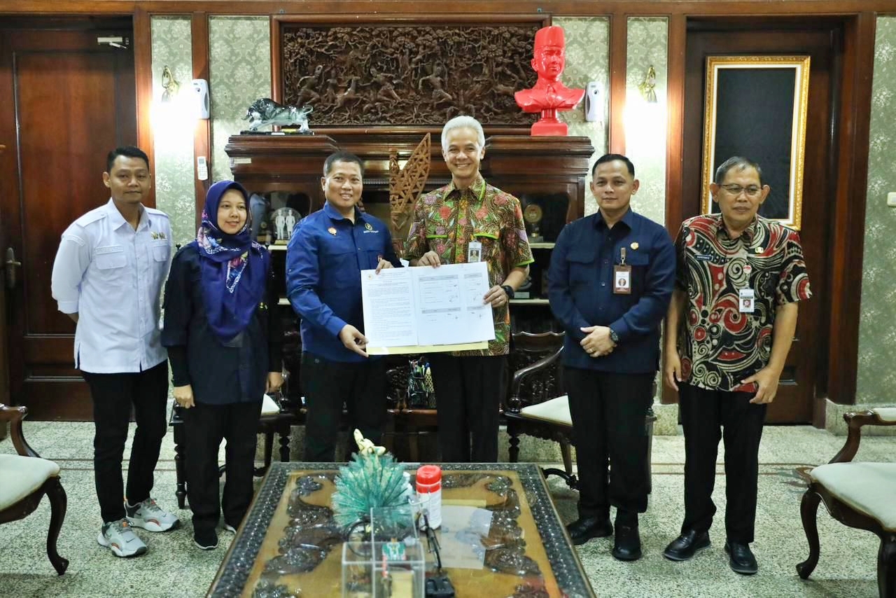 Ganjar saat menerima tamu dari Kementan soal Petani