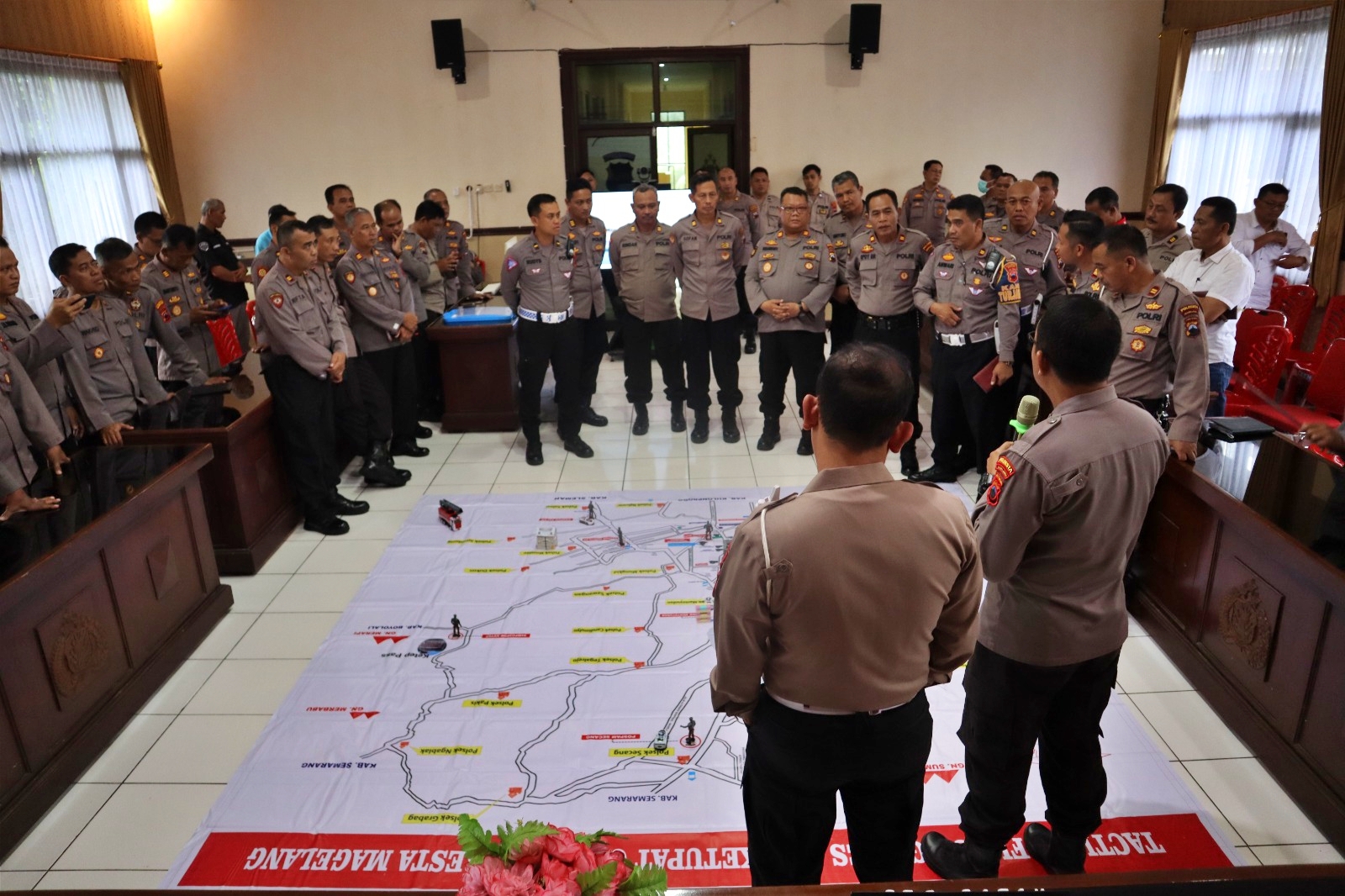 Latihan Pra Operasi Ketupat Candi 2023 oleh jajaran Polresta Magelang