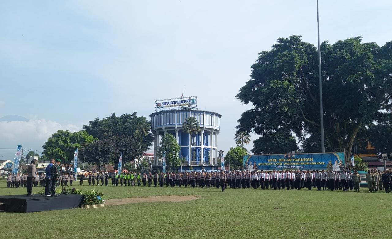 Polres Magelang Kota Laksanakan Apel Gelar Pasukan Operasi Ketupat Candi 2023