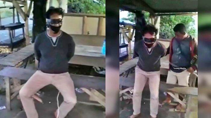 tangkapan layar video anggota TNI AL korban perampokan