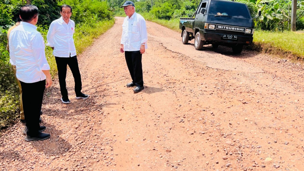 Ribuan Kilometer Jalan di Jambi Rusak Parah, Jokowi Turun Tangan