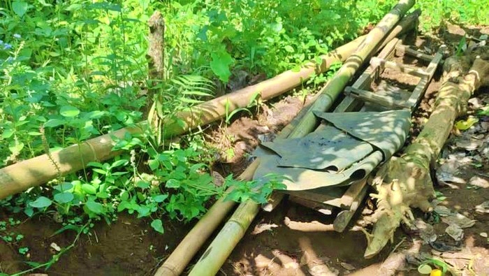Lokasi istri yang mengubur suami di pekarangan belakang rumah Malang