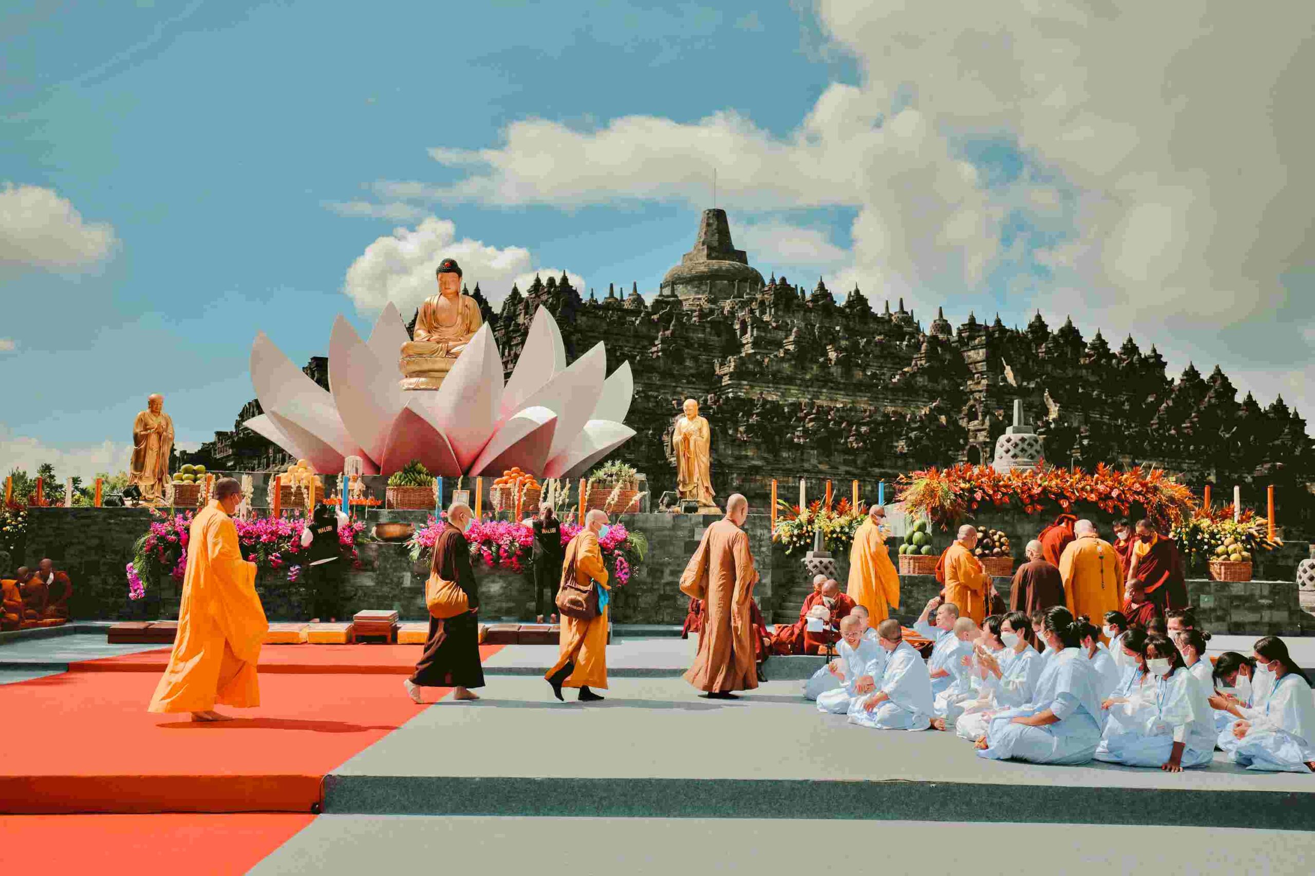 Prosesi Perayaan Waisak di Candi Borobudur Kabupaten Magelang
