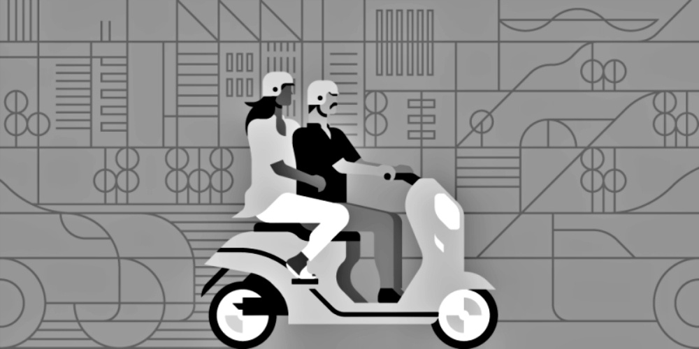 ilustrasi jasa transportasi online