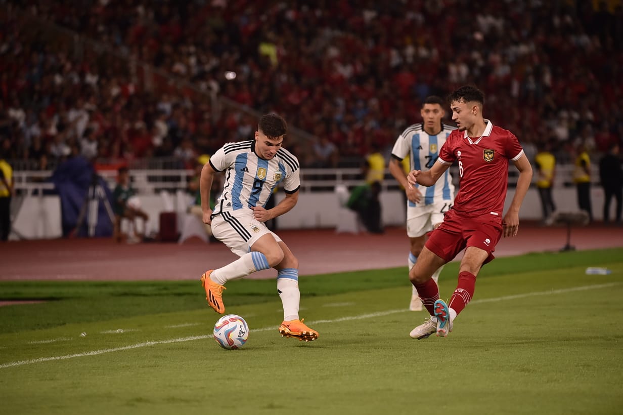 Timnas Indonesia Kalah 0-2 dari Argentina, Shin Tae Yong Puji Pertahanan Skuad Garuda