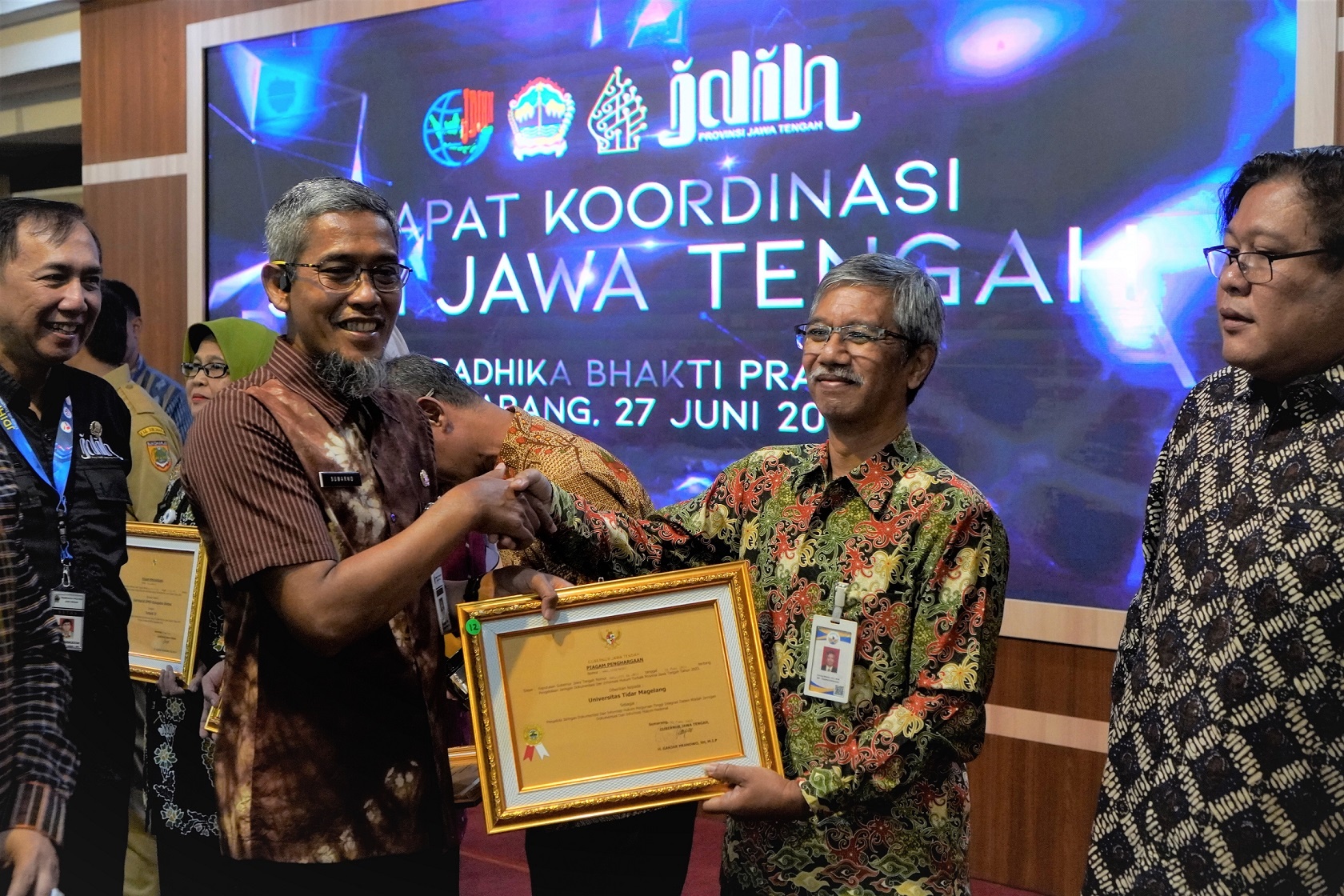 Untidar Magelang Terima Penghargaan Pengelola JDIH Tahun 2023 dari Pemprov Jateng