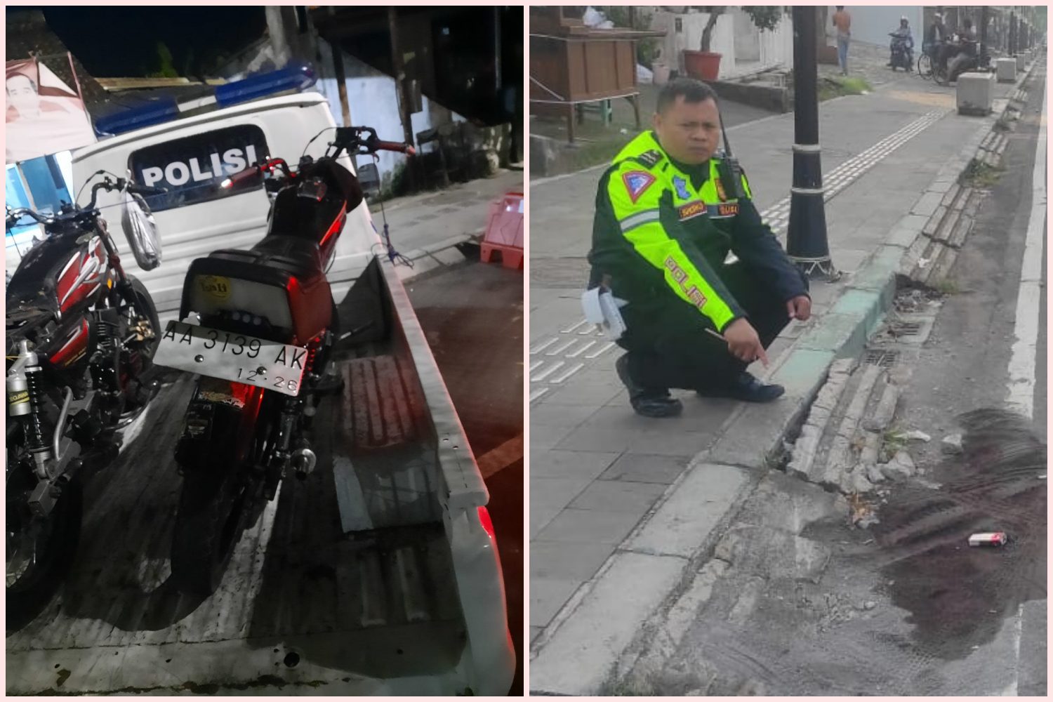 Kecelakaan dua RX King di Borobudur Magelang