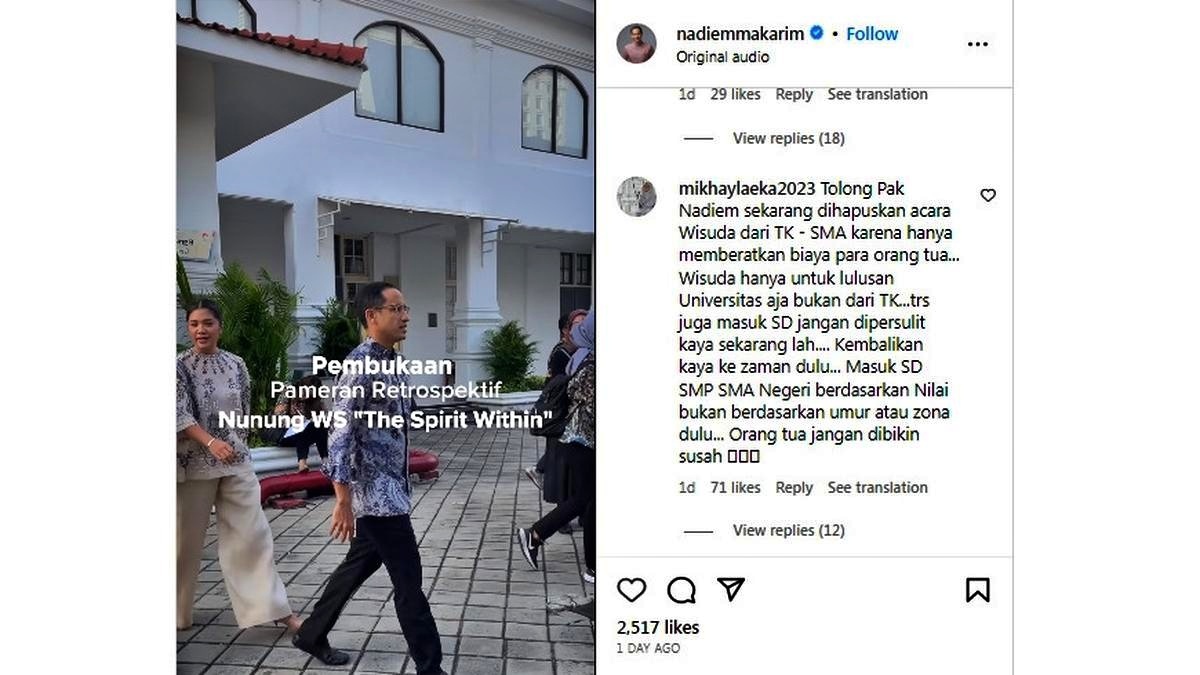 Wali Murid mengakud ke Mendikbud minta proses wisuda TK sampai SMA dihapus