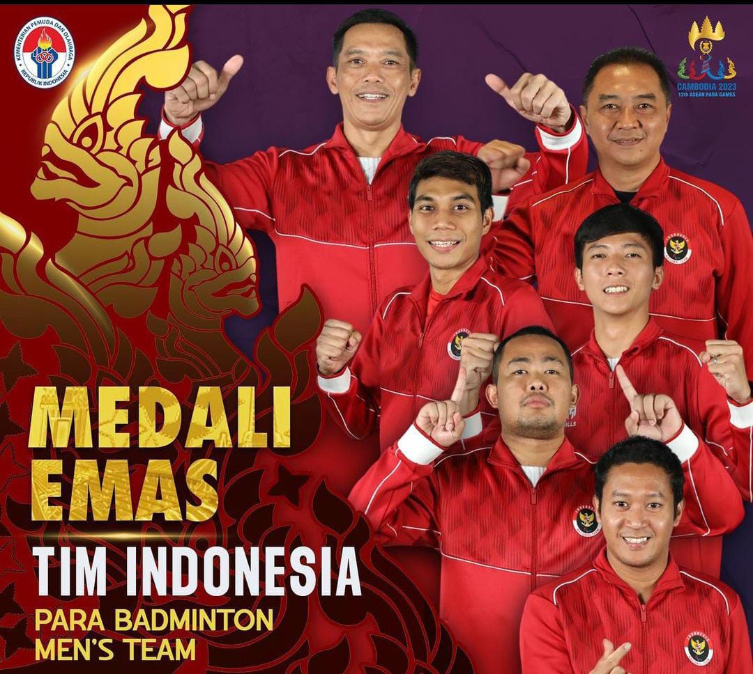 Indonesia Raih Emas Pertama di ASEAN Para Games 2023 Lewat Bulu Tangkis Beregu Putra