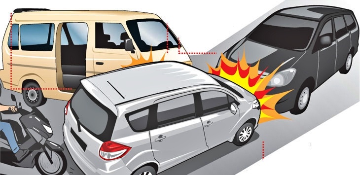 ilustrasi kecelakaan beruntun