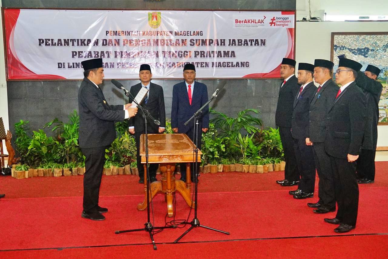 Bupati Magelang lantik empat pejabat tiinggi eslon II