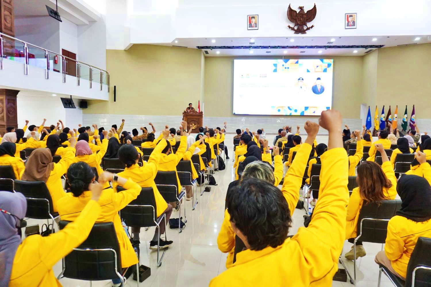 Bupati Magelang saat sambutan di Universitas Tidar