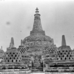 Dokumentasi lama puncak stupa candi borobudur Magelang ada chatra