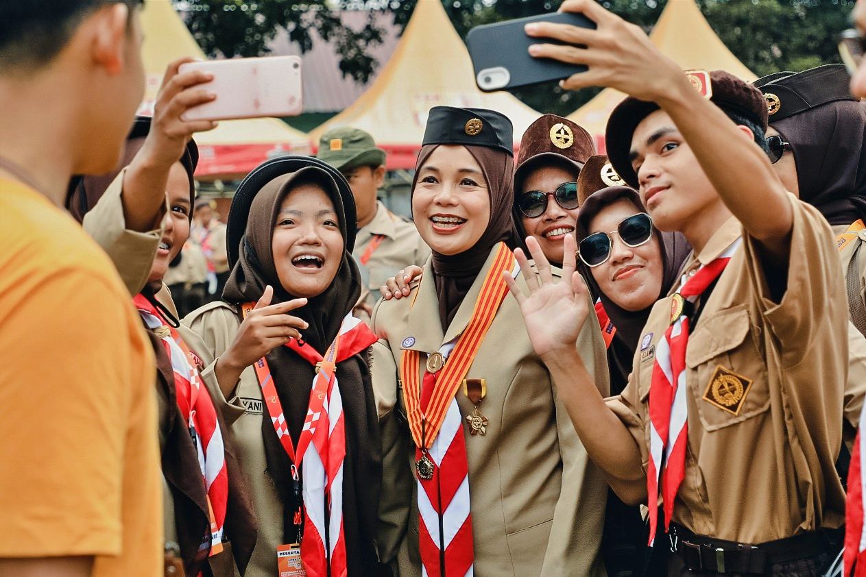 Ketua Kwartir Daerah (Kwarda) Jawa Tengah, Siti Atikoh Ganjar Pranowo usai membuka Perkemahan Pramuka Berkebutuhan Khusus (PPBK) 2023,