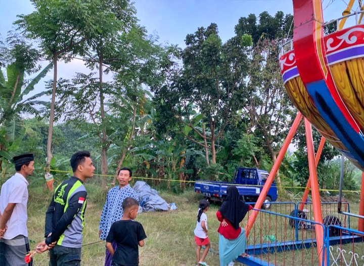 Lokasi penusukunan pekerja pasar malam yang merupakan pemuda asal Magelang