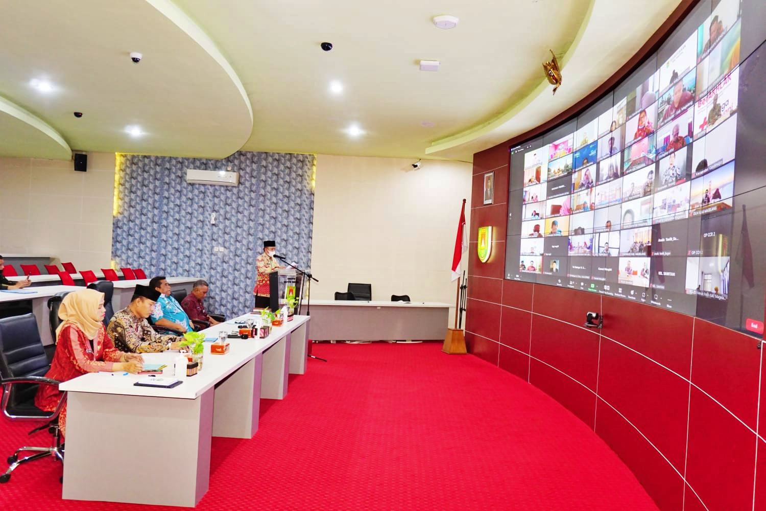Pemkab Magelang gelar Rapat Koordinasi Pengendalian Operasional Kegiatan (Rakor-Pok) Terpadu Akhir Triwulan II Tahun Anggaran 2023 secara virtua