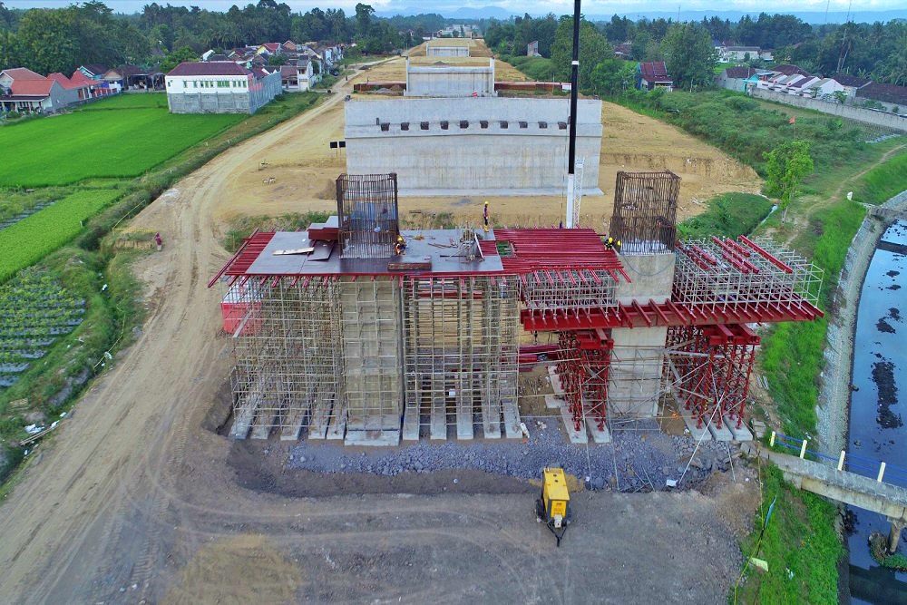 Pengerjaan konstruksi tol Jogja Bawen Seksi 1_dok istimewa