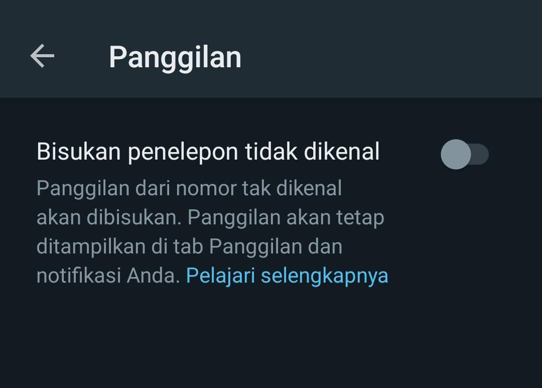Cara Bisukan Panggilan WhatsApp dari Nomor Tak Dikenal