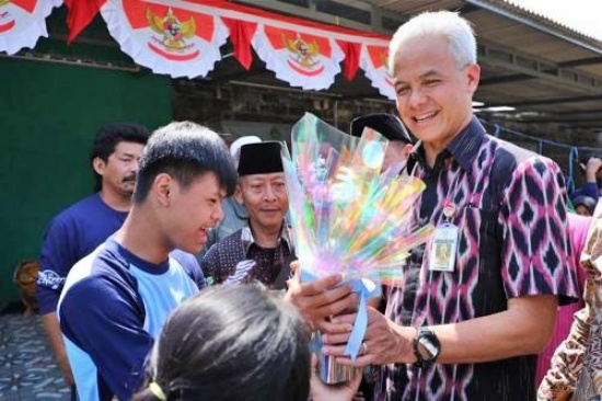 Ganjar Pranowo saat di SLB Ma'arif Muntilan Magelang