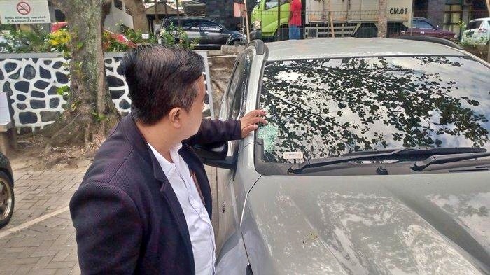 Kaca mobil pecah jadi korban pelemparan di Mertoyudan