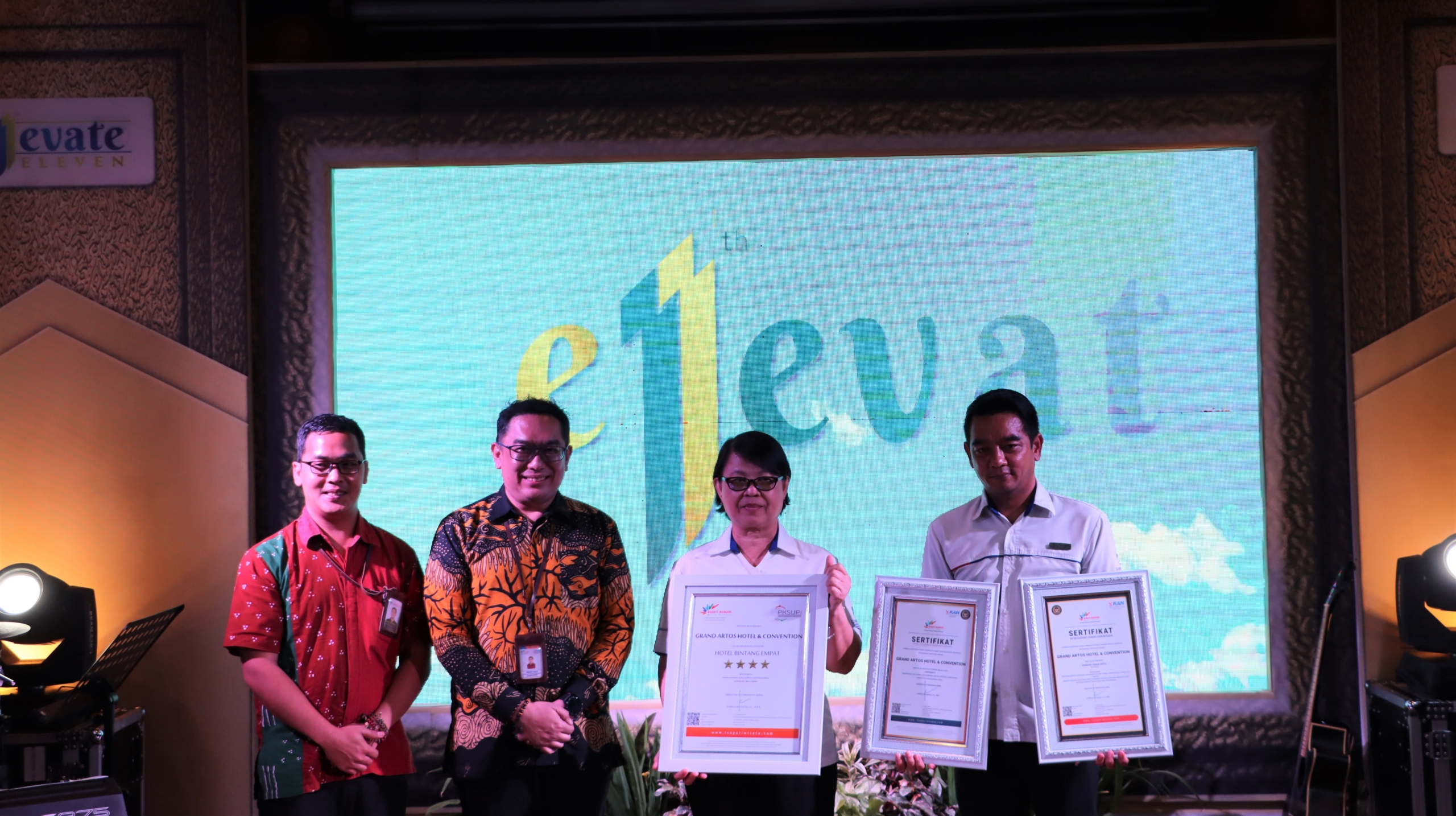 HUT ke-11, Grand Artos Hotel & Convention Magelang, Raih 3 Sertifikat