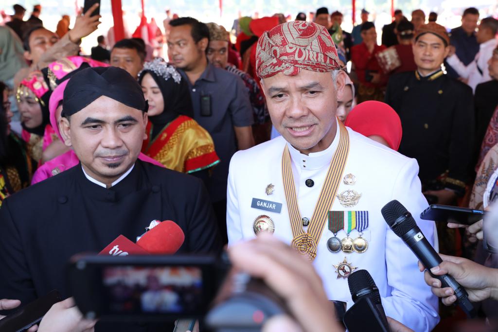 Upacara HUT ke-78 RI, Ganjar-Taj Yasin Pamitan dan Minta Maaf pada Masyarakat Jateng