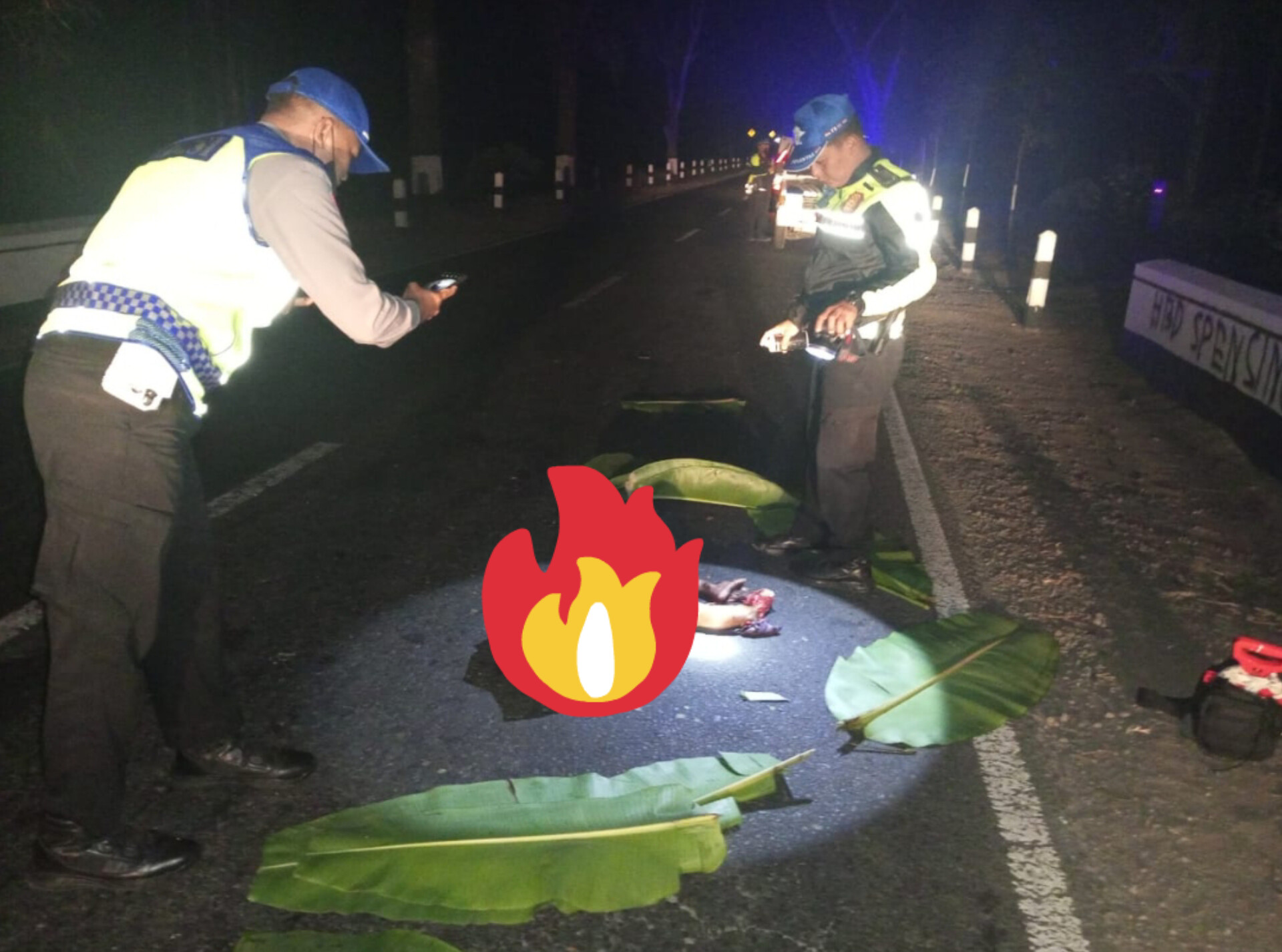 NGERIH !! Mayat Tak Utuh Ditemukan di Jalan Borobudur-Salaman, Diduga Korban Tabrak Lari