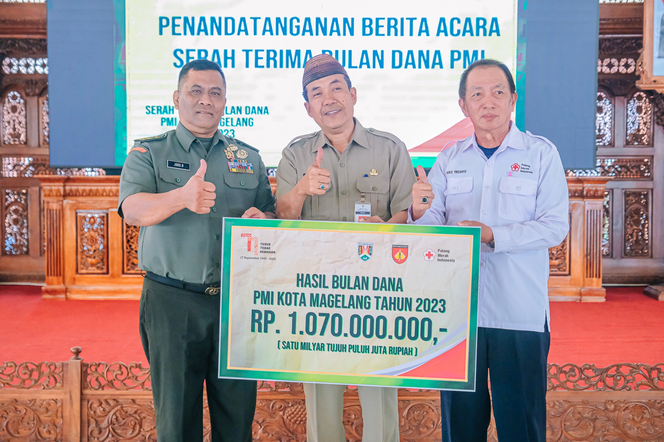 Bulan Dana PMI Kota Magelang 2023 Terkumpul Rp1 Miliar