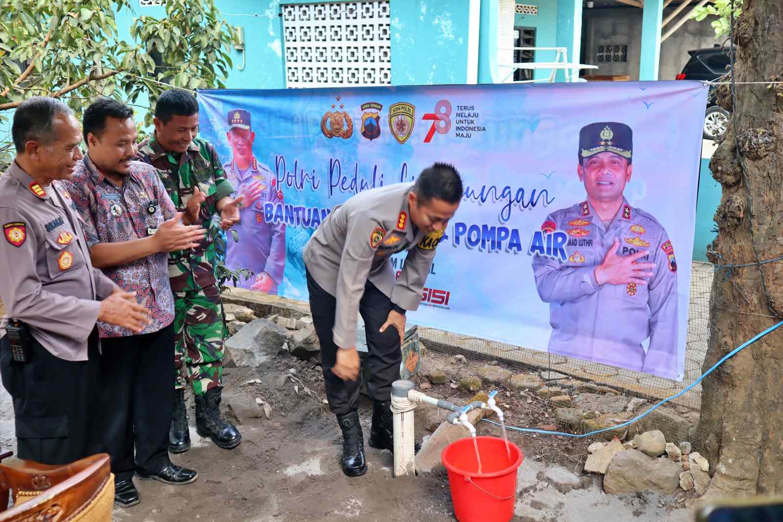 Polresta Magelang salurkan bantuan pompa air bersih