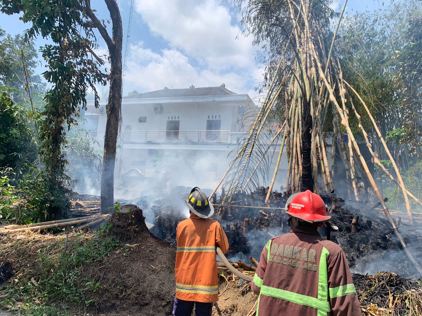 Rumpun Bambu di Salam Magelang Terbakar