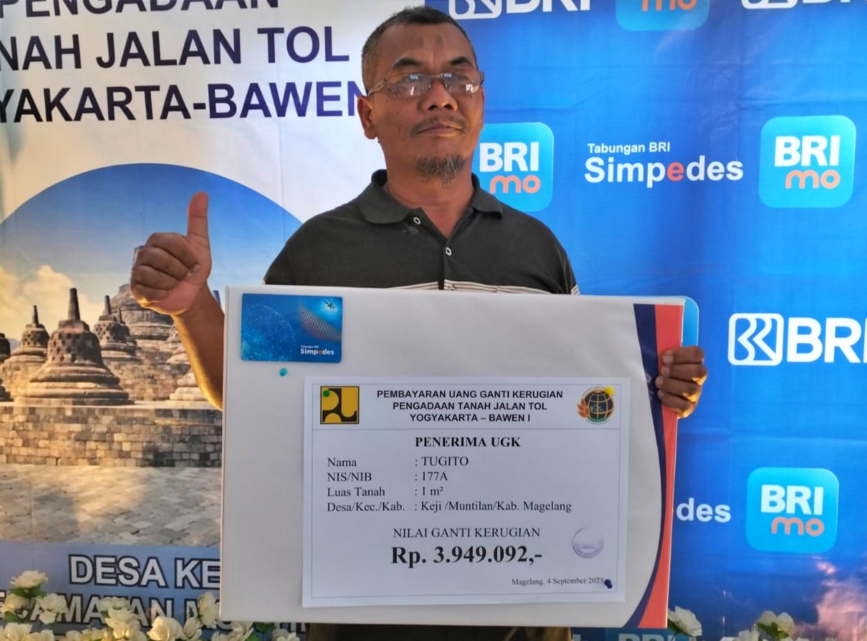 warga Keji Muntilan terima UGR Jalan Tol Jogja Bawen hanya Rp 3 juta