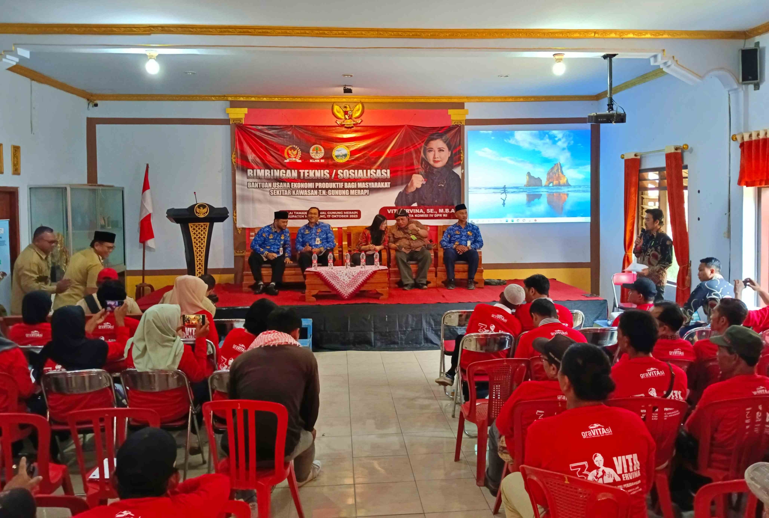 Bimbingan Teknis atau Sosialisasi Bantuan Usaha Ekonomi Produktif bagi Masyarakat di Sekitar Taman Nasional Gunung Merapi atau TNGM