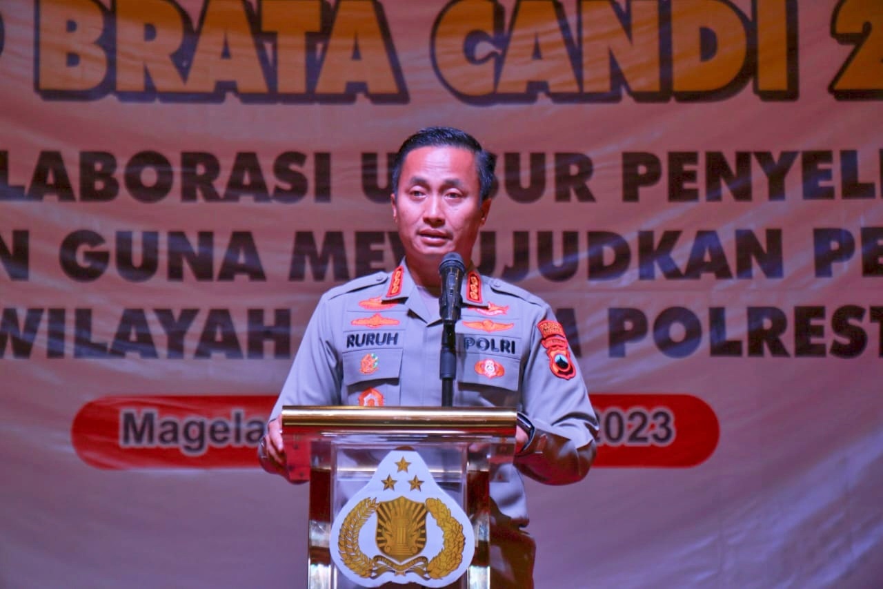 Kapolresta Magelang sambutan Jelang Operasi Mantap Brata Candi 2023-2024
