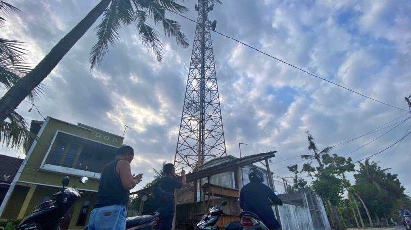 Lokasi Tower dimana seorang pria di Bantul melompat bunuh diri