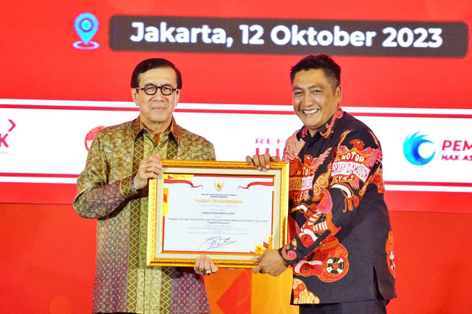 Pemkab Magelang Raih Penghargaan Anggota JDIHN