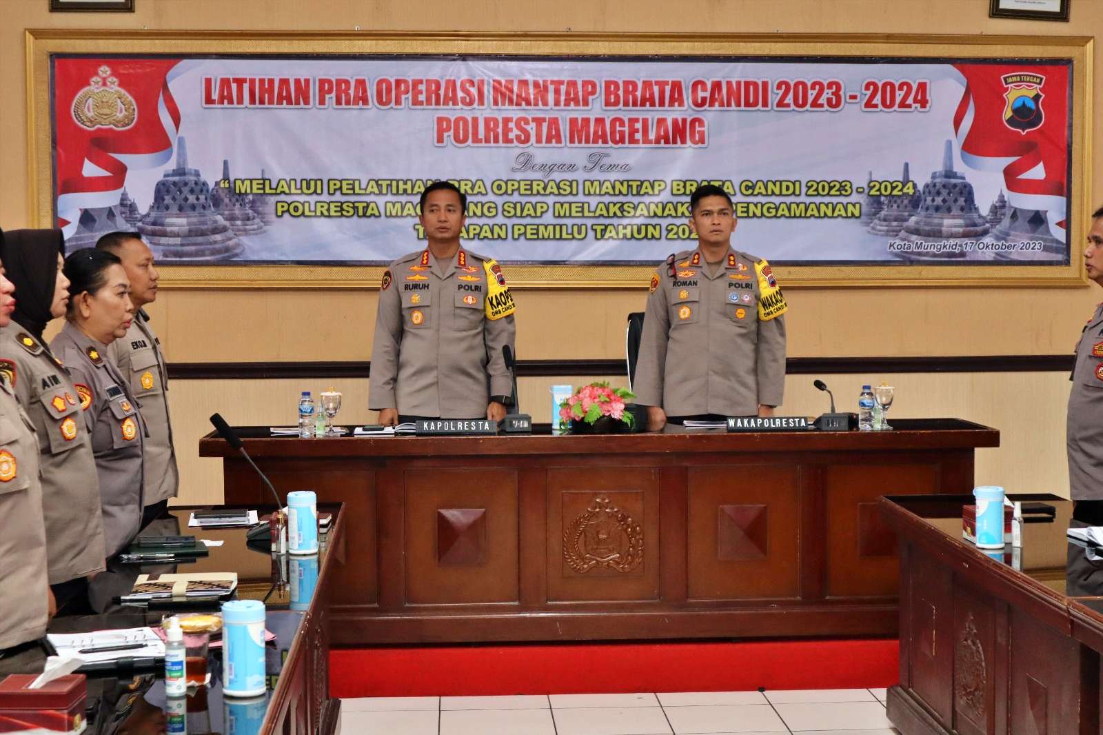 Polresta Magelang Gelar Latihan Pra Operasi Kepolisian Terpusat “Mantap Brata Candi 2023-2024