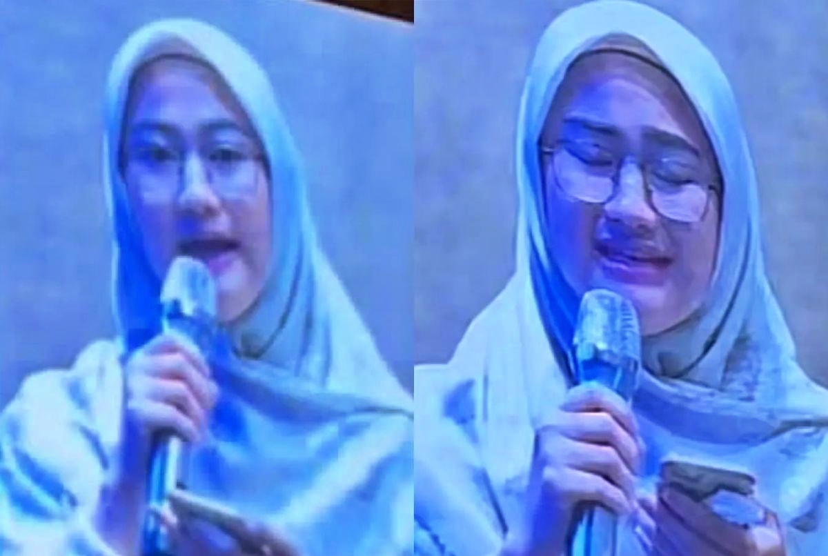 Tangkapan layar video curhat seorang wanita ditalak suami setelah cekcok dengan mertua