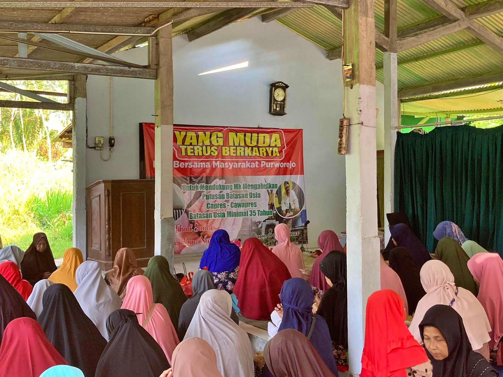doa bersama dan istighosah di Purworejo menjelang putusan Mahkamah Konstitusi terkait review batas usia minimal Capres-Cawapres.