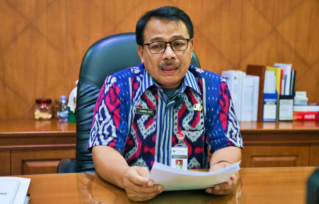 Kepala Dinas Tenaga Kerja dan Transmigrasi Provinsi Jawa Tengah, Ahmad Azis saat menjelaskan UMP Jateng 2024